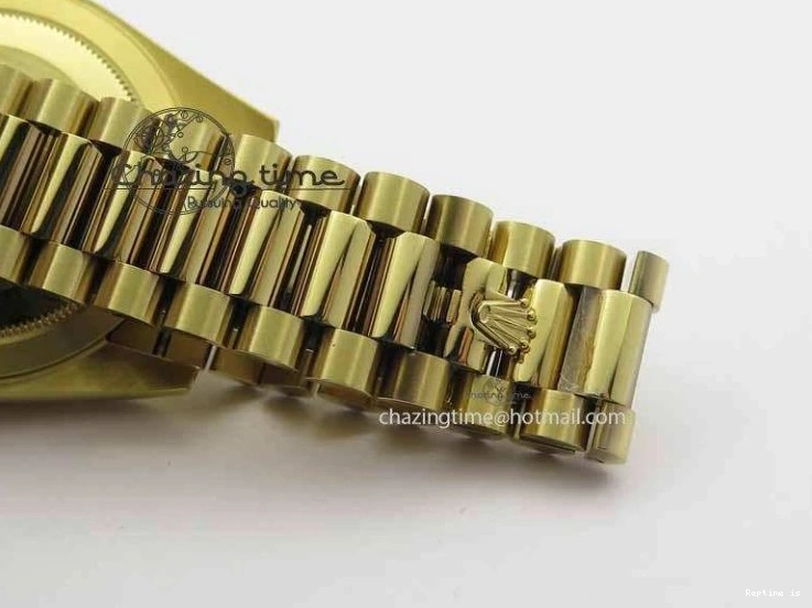 0106 Day Date 40mm YG BP Maker Best Edition Black Dial Diamond Bezel On YG Bracelet A Soft 3681